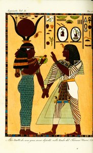Figure de la déesse égyptienne Hathor avec le roi Séthi Ier de sa tombe à Thèbes, découverte par Giovanni Battista Belzoni - Unbekannt