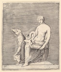 Figure avec cochon et serpent, publié vers 1599-1622 - Unbekannt