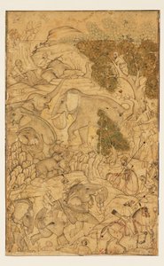 Figures capturant des éléphants sauvages - Unbekannt