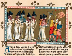 Flagellants dans la ville néerlandaise de Tournai Doornik, 1349 - Unbekannt
