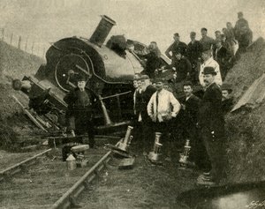 Inondations contre locomotive - Un effondrement près de St. Erth, 1901 - Unbekannt