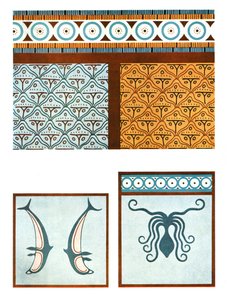 Peintures de sol dans le palais de Tirynthe, Grèce, 1928 - Unbekannt