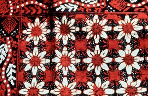 Motif floral, Indonésie, 20e siècle