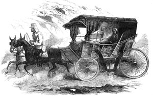 Florence Nightingale dans sa calèche en Crimée, 1856 - Unbekannt