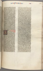 Fol. 184r, Esdras II, initiale historiée E, un prêtre encensant un autel, vers 1275-1300 - Unbekannt
