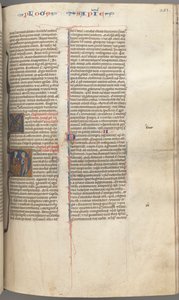 Fol. 251 r, Sagesse, initiale historiée D, Salomon instruisant un soldat - Unbekannt