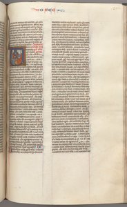 Fol. 350r, Osée, initiale historiée V, Osée prêchant à trois hommes - Unbekannt