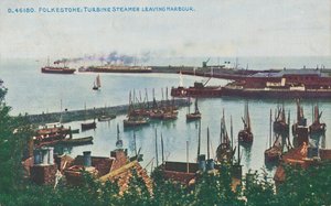 Folkestone : Turbine quittant le port, fin 19ème-début 20ème siècle - Unbekannt