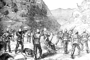 Partie de fourrage du 67e attaquée par les Afghans, 9 novembre 1879, vers 1880 - Unbekannt