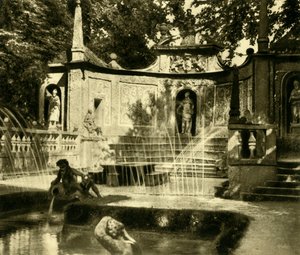 Fontaines, palais de Hellbrunn, Salzbourg, Autriche, vers 1935