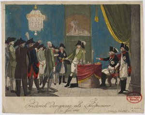 Frédéric le Grand comme Franc-Maçon en 1740 - Unbekannt