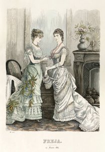 Freja- illustrerad skandinavisk modetidning 1881, illustration nr 6 - Unbekannt
