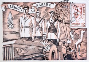 Carte postale de la Légion étrangère française, 1952 - Unbekannt