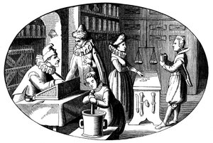 Pharmacien et épicier français, 16e siècle - Unbekannt