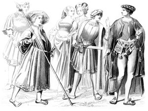 Nobles français et femmes, un yeoman de la garde, et un gentleman, 15ème siècle 1849 - Unbekannt