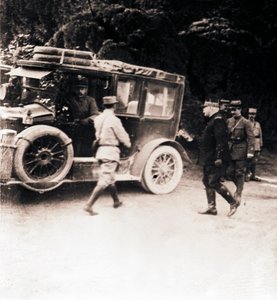 Officiers français et véhicule - Unbekannt