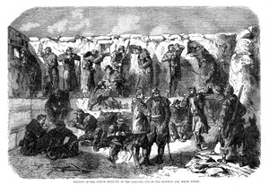 Fosse à fusils française dans le parallèle avant le mamelon et la tour blanche, Sébastopol, Guerre de Crimée, 1855 - Unbekannt