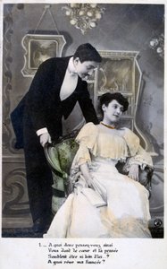 Carte postale romantique française, vers 1900 - Unbekannt
