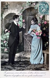 Carte postale romantique française, vers 1900 - Unbekannt