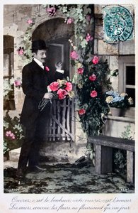 Carte postale romantique française, vers 1900 - Unbekannt