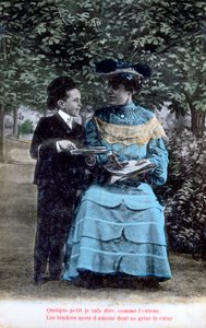 Carte postale romantique française, vers 1900 - Unbekannt