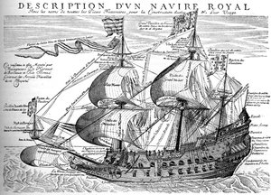 Navire de guerre royal français du 17ème siècle
