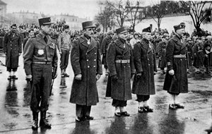 Soldats français recevant la Légion d