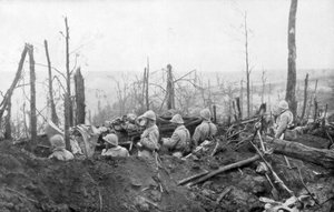 Soldats français surveillant les positions allemandes, Bataille de Malmaison, 1917 - Unbekannt