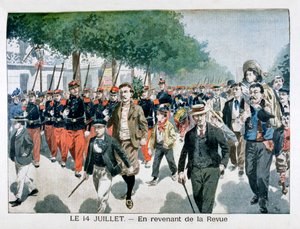 Soldats français revenant de la revue du 14 juillet, 1901 - Unbekannt