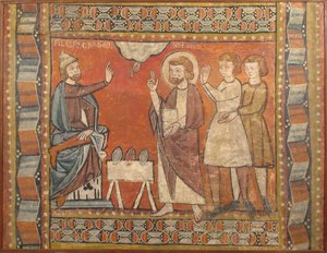 Fresque avec Miracle des Bijoux, fin du XIIIe-début du XIVe siècle - Unbekannt