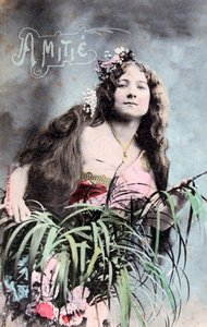 Amitié, carte postale française vintage, c1900 - Unbekannt