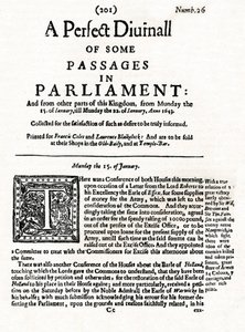Première page de A Perfect Diurnall of Some Passages in Parliament, 1643, 1905 - Unbekannt