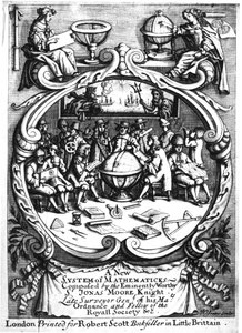Frontispice de A New System of Mathematicks par Jonas Moore, 1681