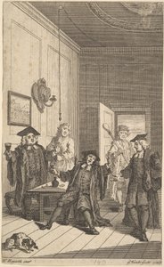 Frontispice de The Humours of Oxford, avril 1730 - Unbekannt