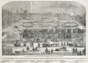 Foire sur la Tamise sous le règne de Charles II, Londres, 1683 - Unbekannt