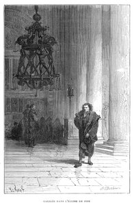 Galilée observant le balancement du lustre dans la cathédrale de Pise