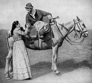 Les amoureux gauchos échangent des tasses de maté, Argentine, 1922 - Unbekannt