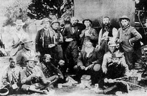 Général Piet Joubert 1831-1900 et son état-major, fin du 19ème siècle