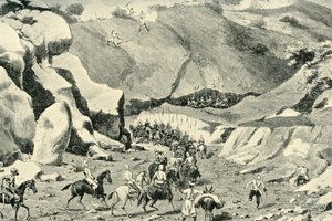 Le général Roberts... Attaqué par les Ghilzais dans le col de Shutargardan, 27 septembre 1879 - Unbekannt