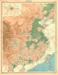 Carte géographique de la Chine - Unbekannt