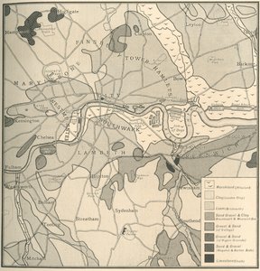 Carte géologique du site de Londres, 1908 - Unbekannt