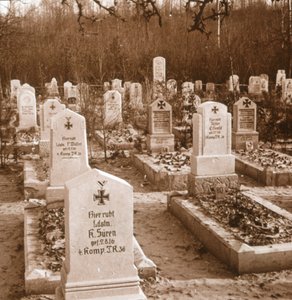Cimetière allemand, Carlepont, nord de la France, vers 1914-1918