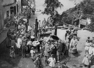 Cuisine de campagne allemande, Vosges, France, Première Guerre mondiale, 1916