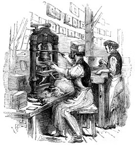 Presse à dorure, 1886