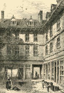 Maison des orfèvres, Green Arbour Court, vers 1800, c1872