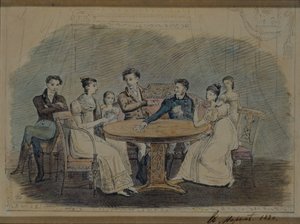 Famille Golitsyn à table, 1820 - Unbekannt