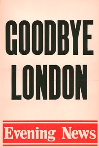 Adieu Londres, affiche du Evening News, 1980 - Unbekannt