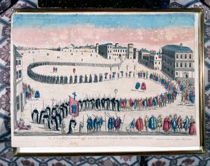 Grande procession de criminels condamnés par l