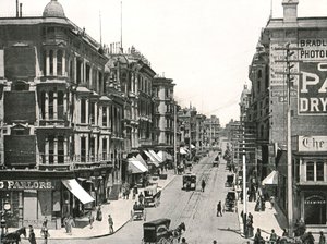 Avenue Grant regardant vers le nord depuis Market Street, San Francisco, USA, 1895 - Unbekannt