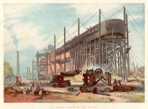 Great Eastern sur les stocks à Millwall sur la Tamise, 1857 - Unbekannt